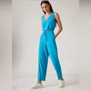 NWT Athleta Avenue Jumpsuit Pacific blue petite XS